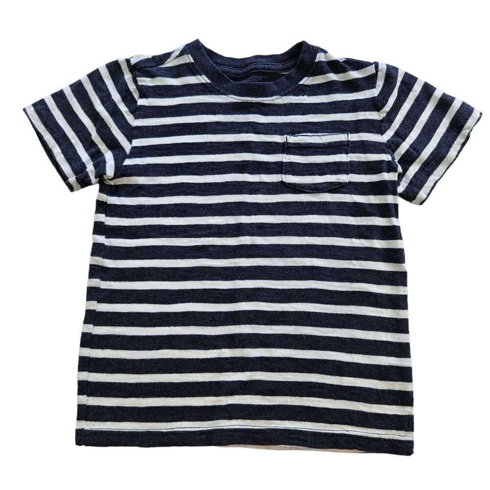 Janie and Jack Striped Boys Pocket T-Shirt, Size 5, Excellent Used Condition EUC